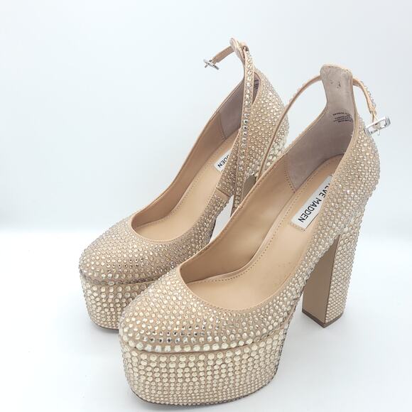 Steve Madden Skyrise-R Pumps beige women's size 8 - Picture 1 of 9